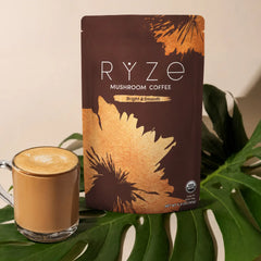 RYZE Mushroom Coffee — Organic Instant Coffee with Cordyceps & Reishi, 30 Servings Q0
