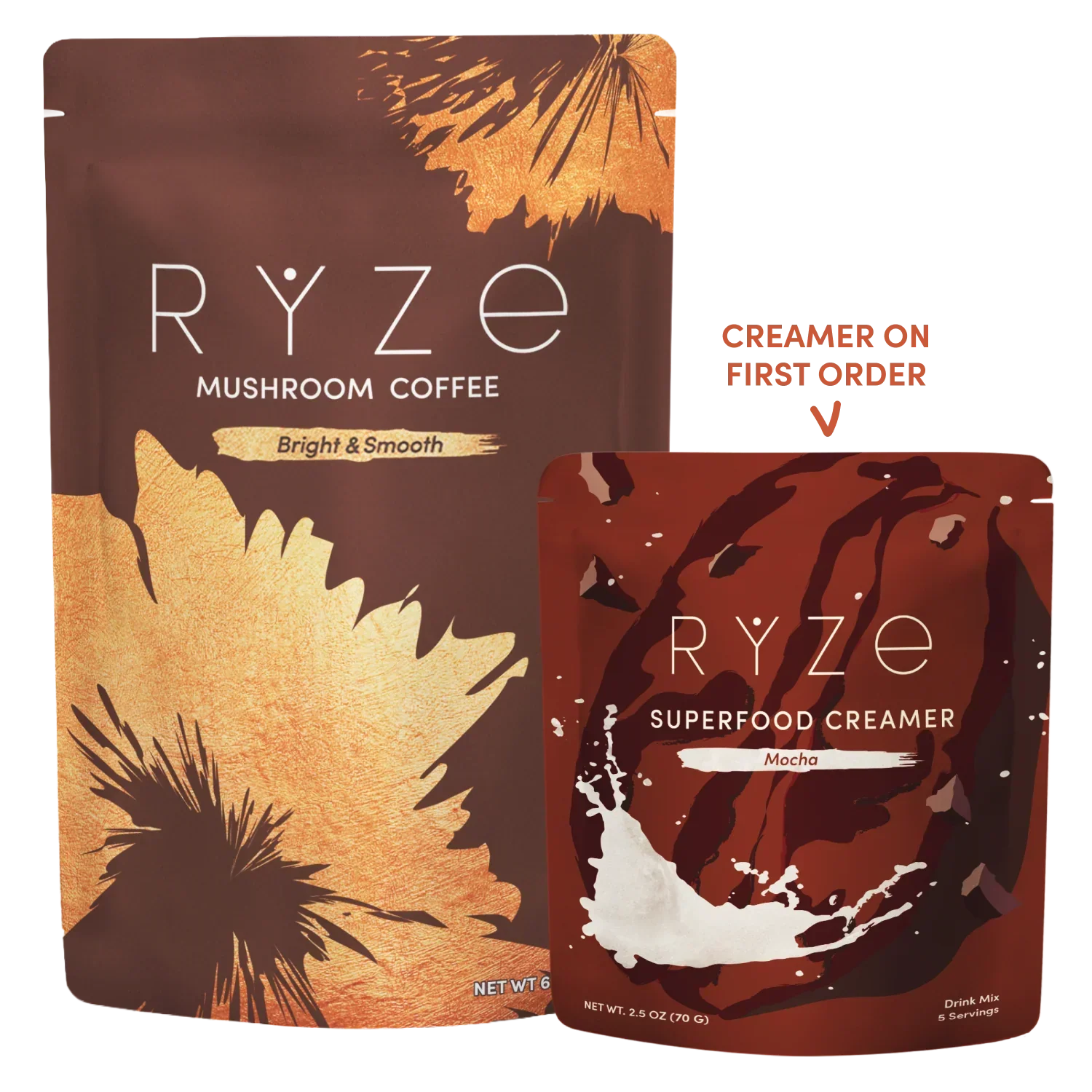 Mushroom Coffee + Mocha Creamer Set R8