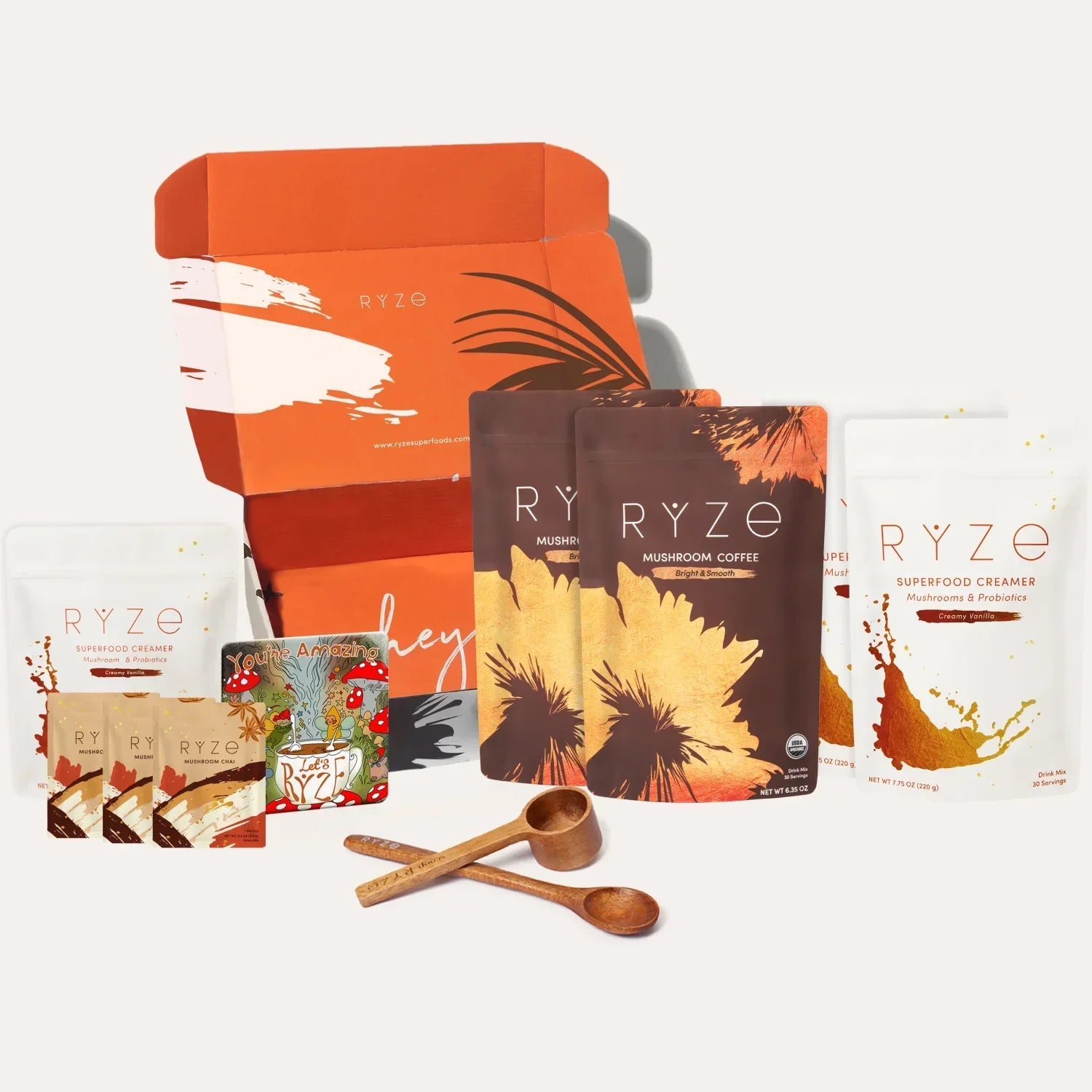 RYZE Lovers Gift Set: 2 Coffees + 2 Creamers V4
