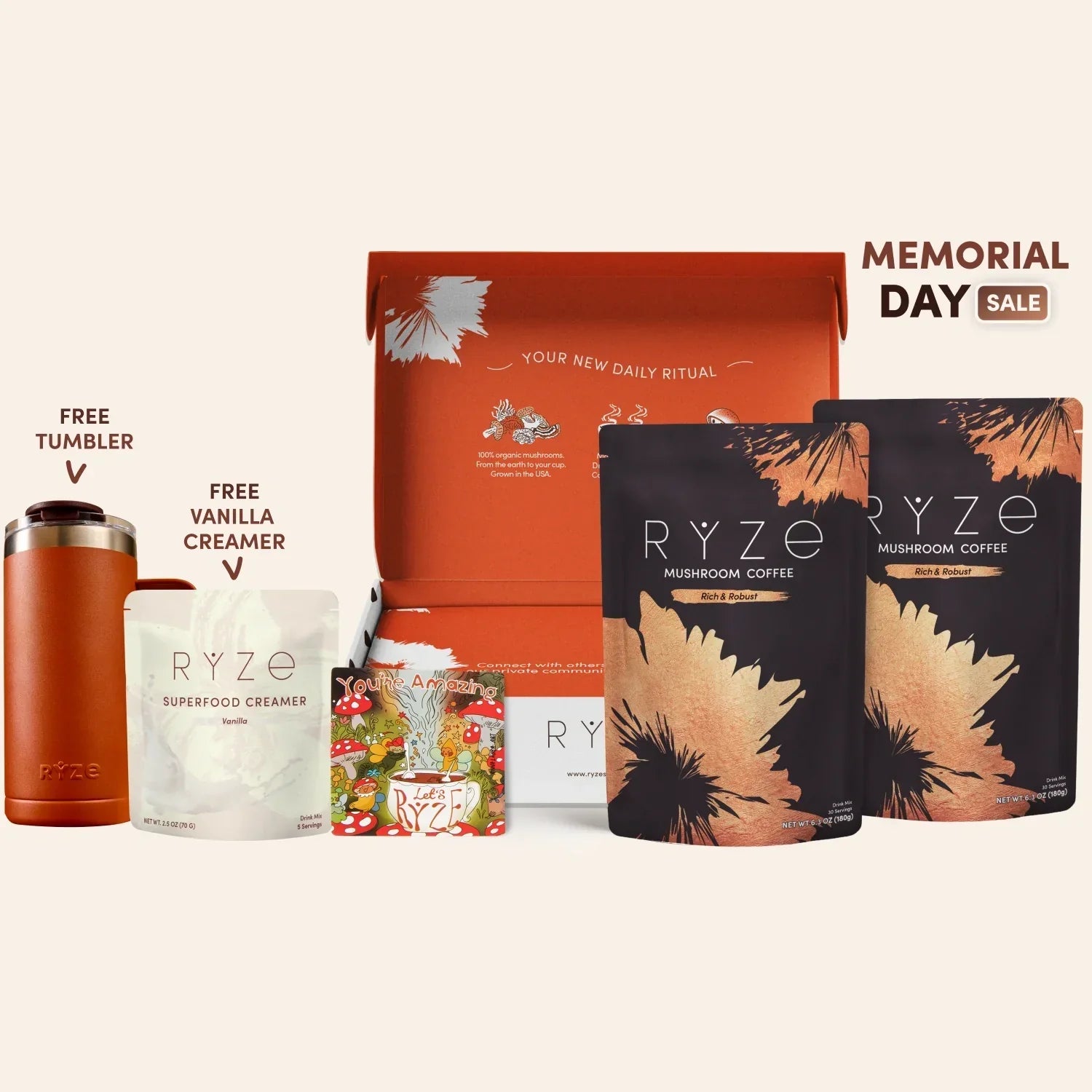 Mushroom Coffee Dark Roast Starter Kit 60 Serving V4