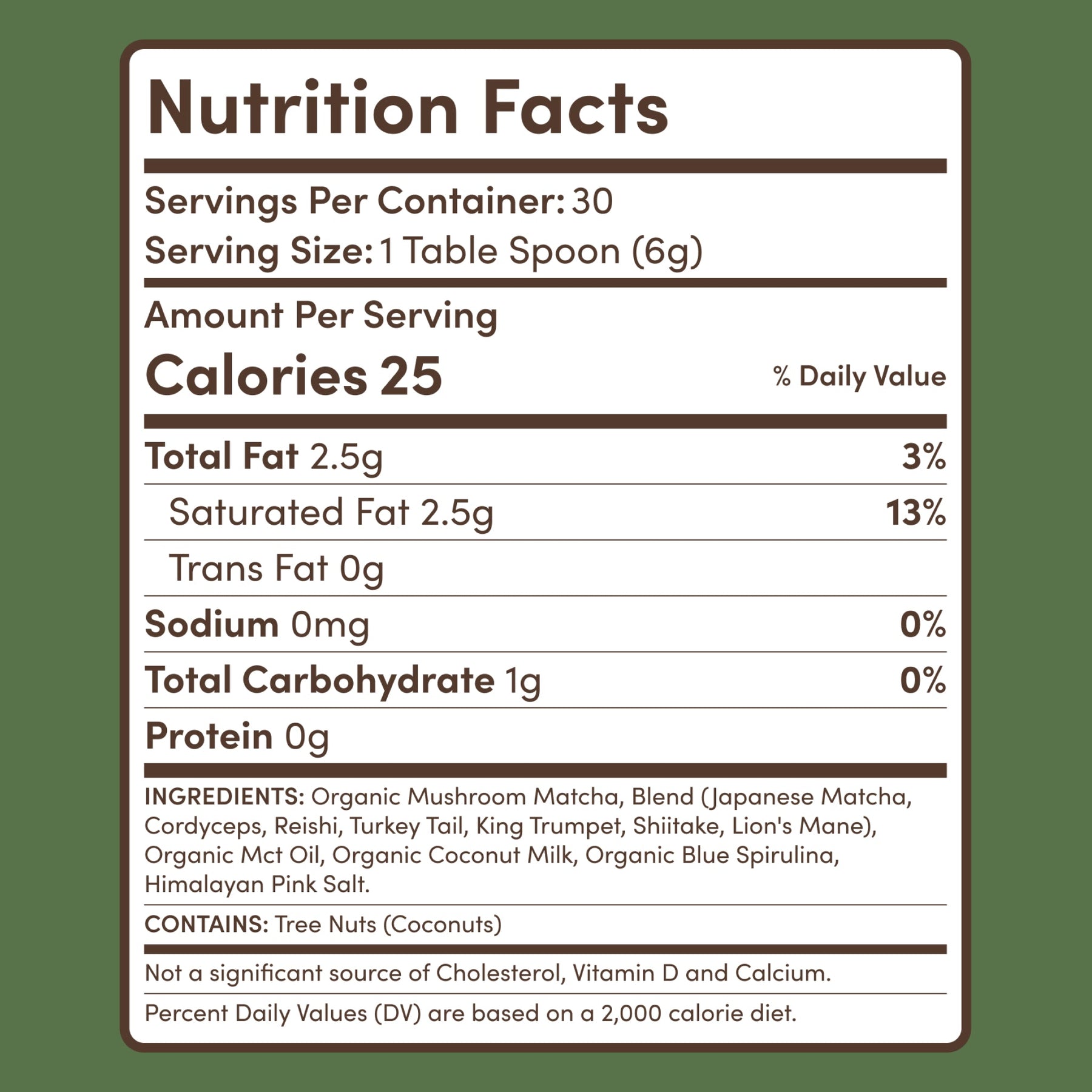RYZE Mushroom Matcha — Organic Instant Matcha Latte with Lion's Mane & King Trumpet, 30 Servings W8