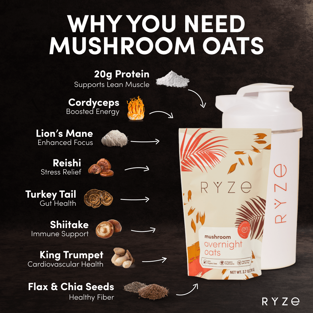 Mushroom Overnight Oats Pack (28 Servings) Z5