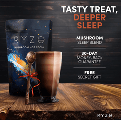 RYZE Hot Cocoa - with 6 Sleep Superfoods to Help Fall Asleep and Stay Asleep A1