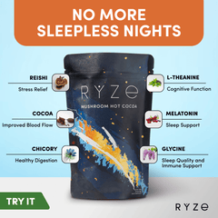 RYZE Hot Cocoa - with 6 Sleep Superfoods to Help Fall Asleep and Stay Asleep A1