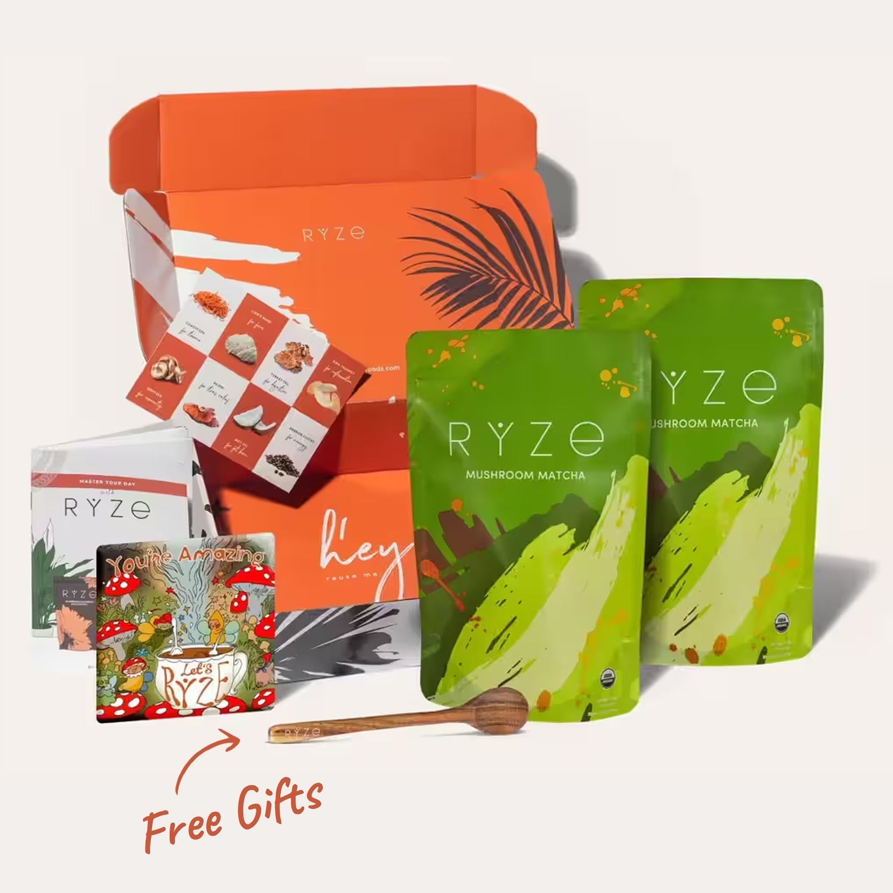 RYZE Organic Mushroom Matcha Starter Kit (60 servings) V9